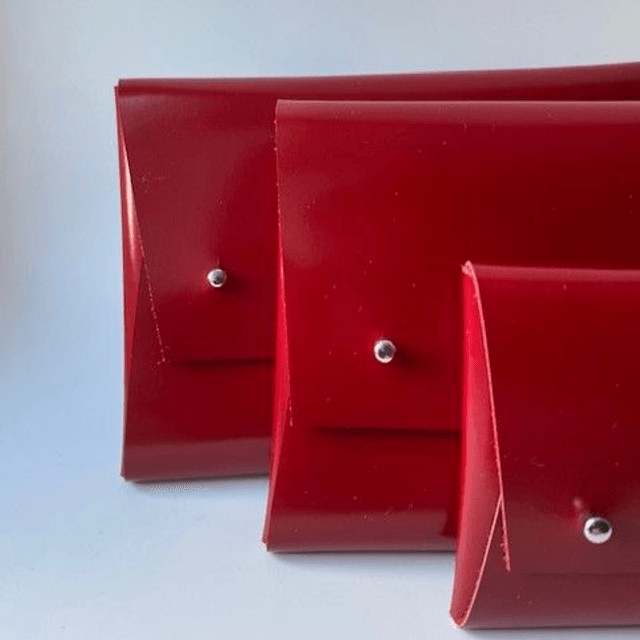 Pochette en cuir rouge 