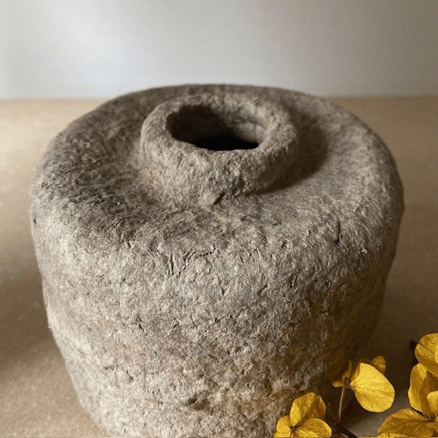 Vases en papier mâché Granit 