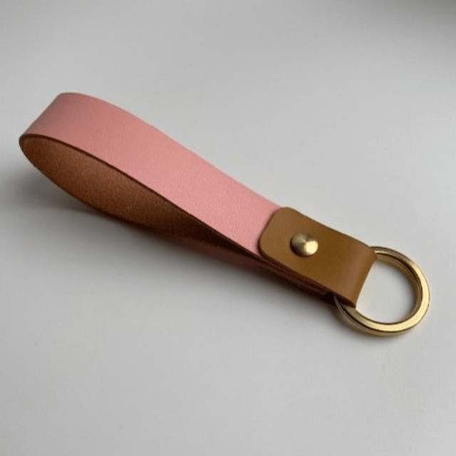 Porte-clés en cuir bicolore collection Pep's