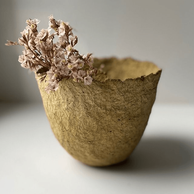 Bol haut en papier mâché Vert 